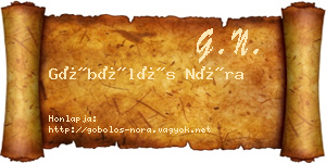 Göbölös Nóra névjegykártya