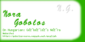 nora gobolos business card